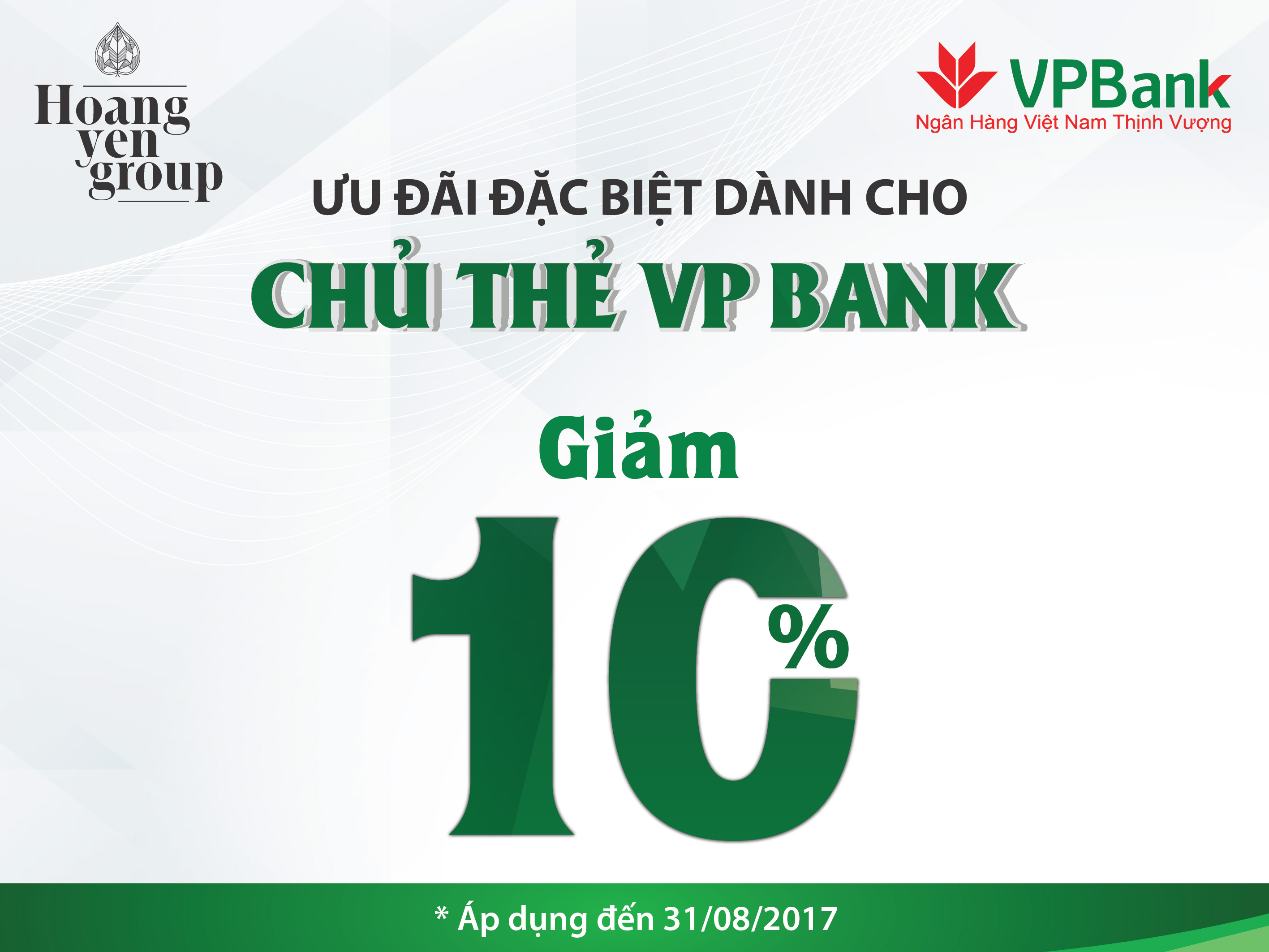 GIẢM 10% CHO CHỦ THẺ VP BANK